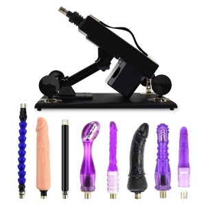 Automatic Thrusting Sex Machine with 8 Attachments Dildo Masturbators