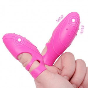 Silicone Finger Sleeve Vibrator Clitoris Stimulator Clit Nipple Massage For Female