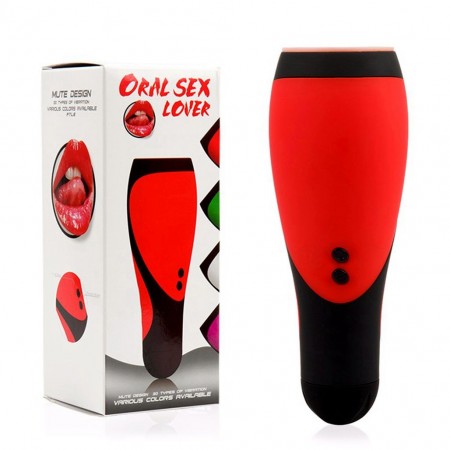 30 Modes soft skin Vibrating Blowjob Deep Throat Oral Masturbation Cup for Male