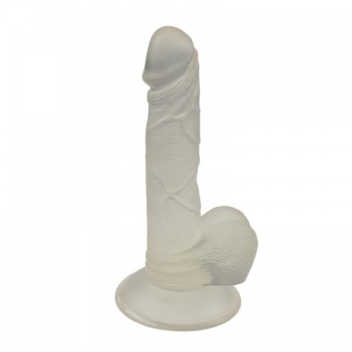 7.5 inch Realistic Dildo Natural with a Suction Cup Base - Transparent