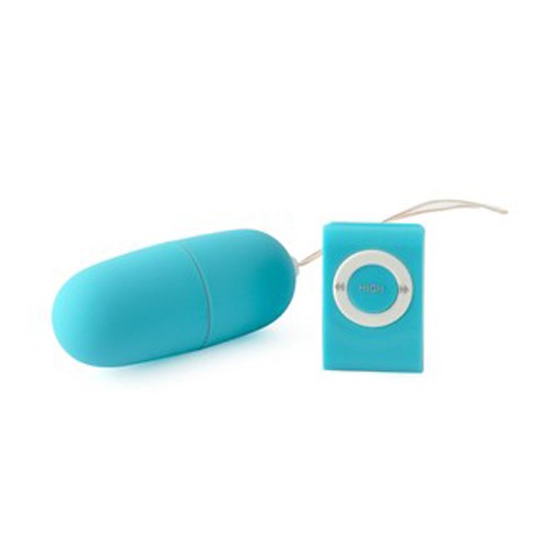 Portable Wireless Waterproof MP3 Vibrating Egg Blue
