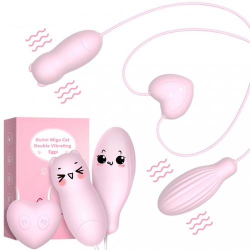 Double Vibrating Bullet Clitoral Stimulator G-spot Vibrator For Couple Play