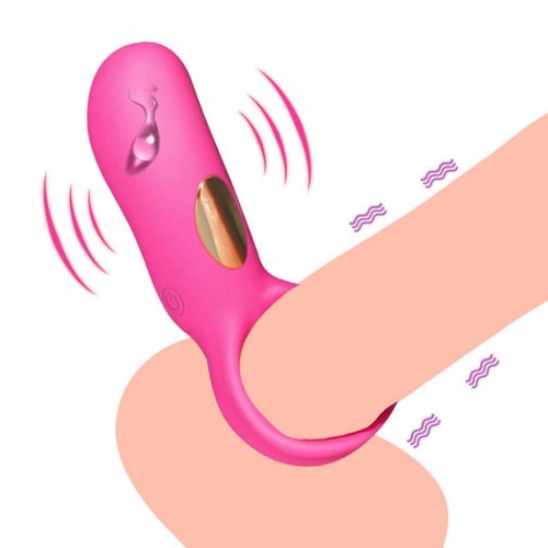 Rechargeable Strong Vibrating Silicone Cock Ring Clitoral Bullets for Men couples