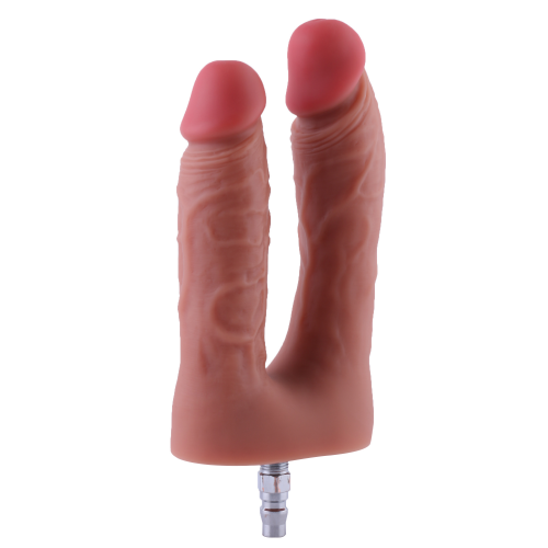 New Lifelike Realistic Double Penetrator Vac-U-Lock Dildo 8 Inch