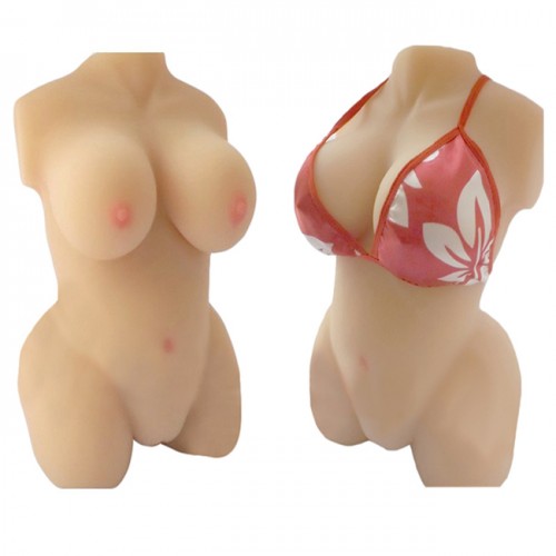 3D Half Body Sex Breast Silicone Doll, Sexy Body with Vagina and Anal Masturbator, Sex Doll for Men, Sex Products
