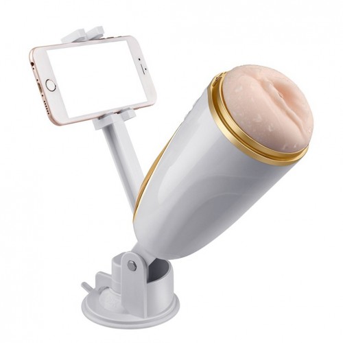 Multifunctional handfree realistic skin vagina male masturbator Vibrator with strong sucker
