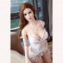 165cm 5.41ft Lifelike Love Doll Adult Silicone Sex Doll White Skin Big Ass Brown Hair