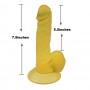 7.5 inch Realistic Dildo Natural with a Suction Cup Base - Yellow