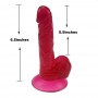 7.5 inch Realistic Dildo Natural with a Suction Cup Base - Rose