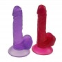 7.5 inch Realistic Dildo Natural with a Suction Cup Base - Purple