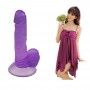 7.5 inch Realistic Dildo Natural with a Suction Cup Base - Purple