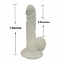 7.5 inch Realistic Dildo Natural with a Suction Cup Base - Transparent