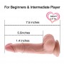 7.5 inch Realisic Anal Dildo, 5.5 inch Insertable Cock for Beginners