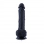 9 Inches Flexible Sex Attachments Super High Simulation Dildo - Black