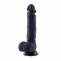 9 Inches Flexible Sex Attachments Super High Simulation Dildo - Black