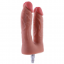 New Lifelike Realistic Double Penetrator Vac-U-Lock Dildo 8 Inch