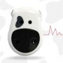 Cute Cow Pattern Waterproof Vibrating Bullet Egg 20-Mode White+Black