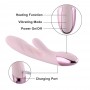 Waterproof Rabbit Vibrator with heat, Rechargeable Silicone Personal Massager Dual Motor 10 speed for Woman (Lightpink)