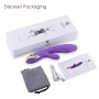 Waterproof Rabbit Vibrator with heat, Rechargeable Silicone Personal Massager Dual Motor 10 speed for Woman (Purple)