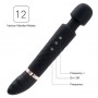 Dual Motors Rechargeable Wireless Wand Massager Vibrator for Women