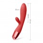 Intelligent real skin soft G spot and Clitoris Breast Stimulator Vibrator for female 