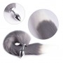 Faux Fox Tail Anal Plug Stainless Steel Metal Anal Butt Plug For Women