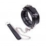 Soft Leather Submissive Wrist Ankle Restraints and Handler's Collar kits