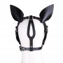 Genuine Leather Sexy Rabbit Bondage Mask Cute Cosplay Costume For Couples