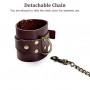  Adjustable Wrist Cuffs Vintage Leather Handcuffs for Adult Plays