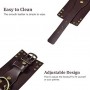  Adjustable Wrist Cuffs Vintage Leather Handcuffs for Adult Plays