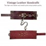  Adjustable Wrist Cuffs Vintage Leather Handcuffs for Adult Plays