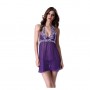 Deep V-neck midnight affair camisole sexy lingerie set with G-string.