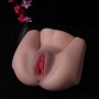 Realistic 3D Big Ass Male Masturbator Sucking Cup Artificial Two Channel Woman Vagina Pussy Anal Adult Sex Toys Doll For Men